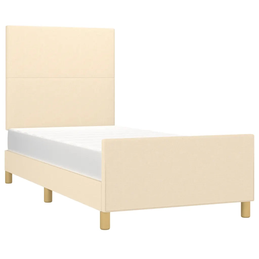 Giroletto senza Materasso Crema 100x200 cm in Tessuto