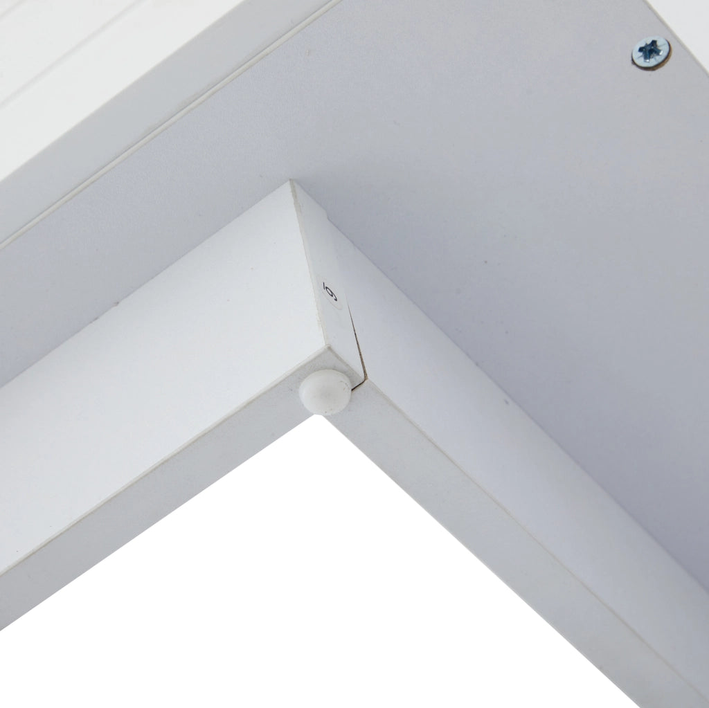 Tavolino da caffè LED con 2 cassetti e ripiano aperto; 100 x 50 x 42 cm; bianco