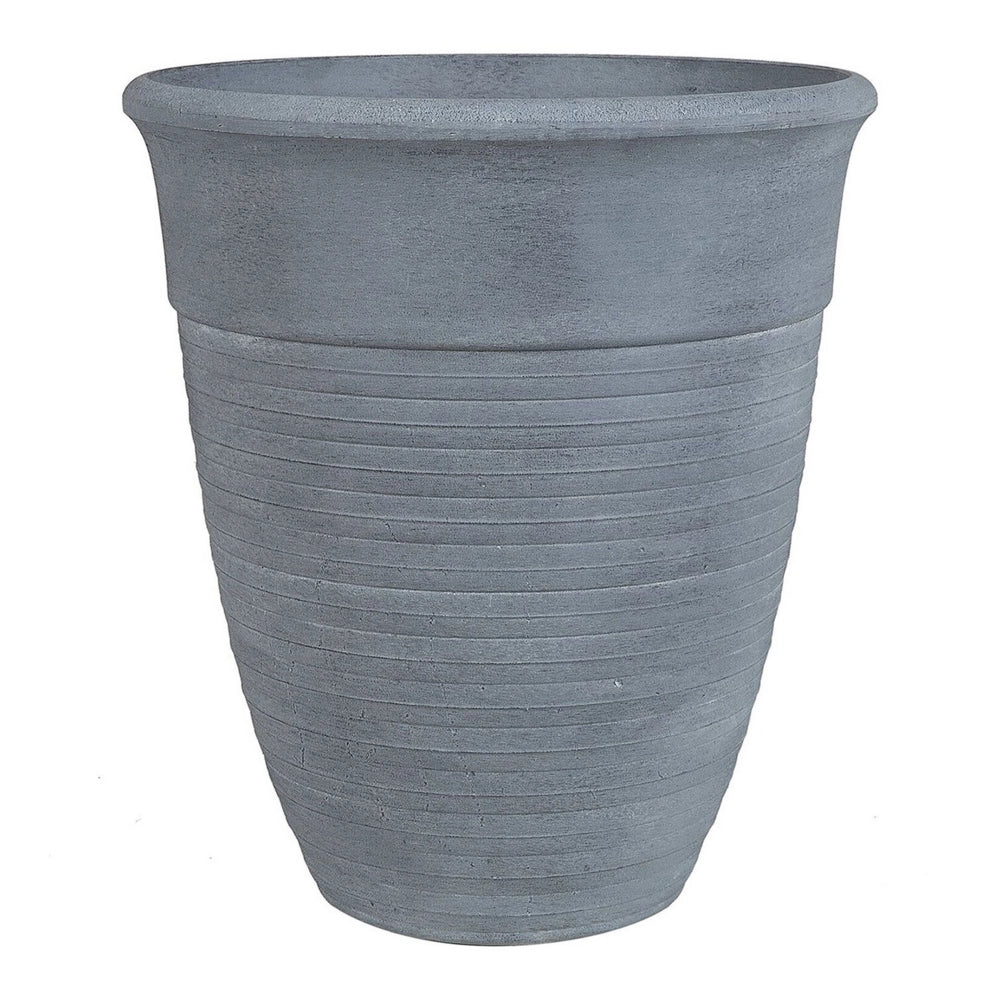 Vaso per piante Fioriera Poliresina miscela grigia a tinta unita Quadrato ø 43 cm Per tutte le stagioni