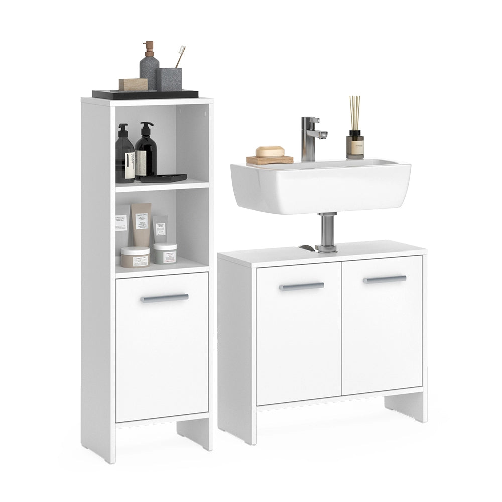 Vicco Set di mobili da bagno Bianco 2 parti