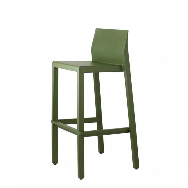 SET 4 SGABELLI KATE TECNOPOLIMERO HT 75CM MADE IN ITALY SCAB DESIGN - Verde oliva 56