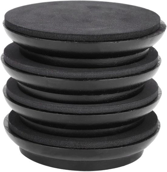 Piano Pads Antiscivolo a Piedi - Legno di Quercia - Coperchi Ronde per Ruote - Set da 4 - Protezione per Pianoforte in Piedi - Alta Qualità - Protezioni per Pianoforte