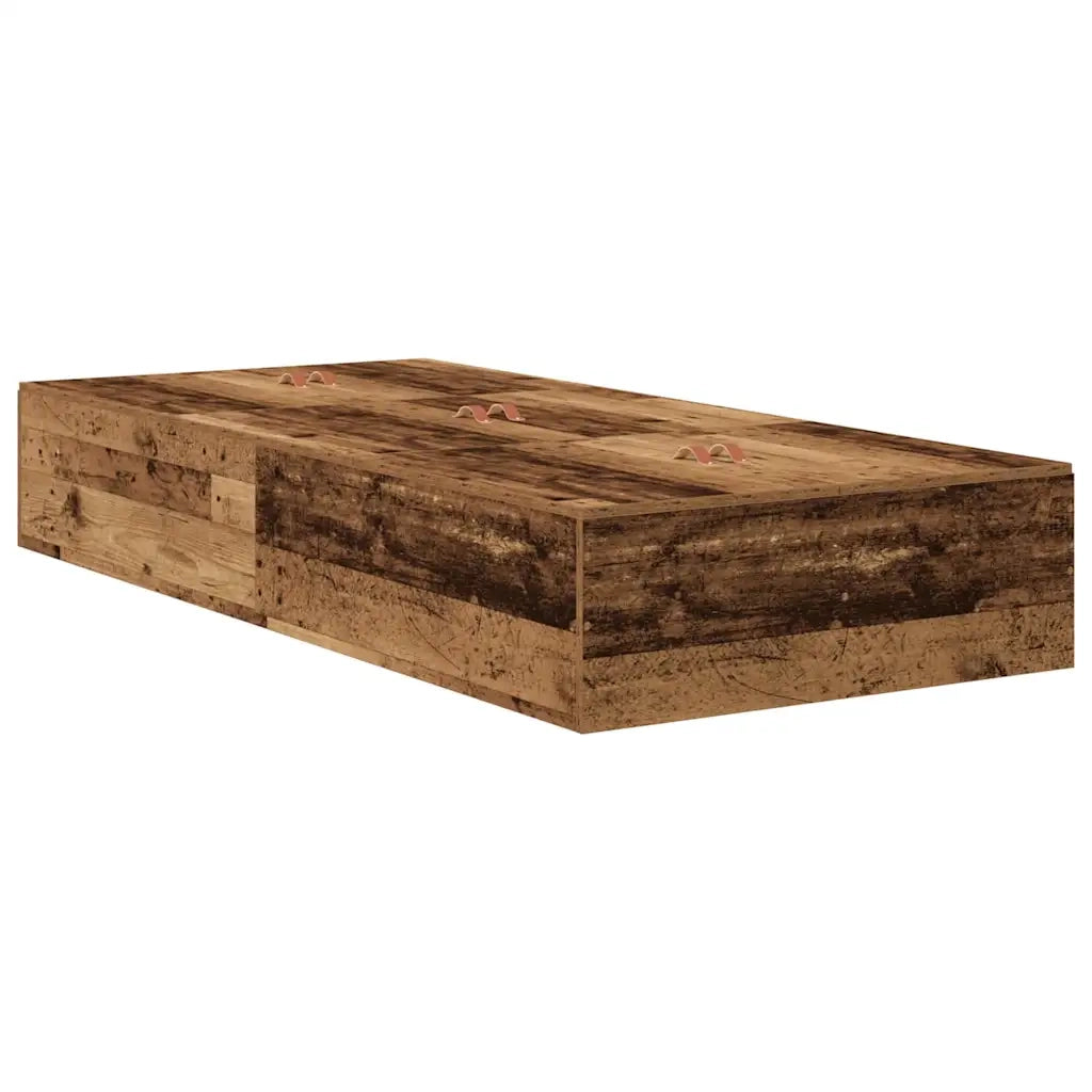 Struttura letto con contenitore Legno vecchio 75 cm 3335683