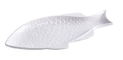 1 Pezzo Piatto da Cucina in Ceramica Forma Pesce 33,5 x 15,5 cm