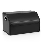 Scatola contenitore pieghevole con grande capacit¨¤ per berlina, Organizzatore per baule auto in pelle Nero-Accessori per veicoli