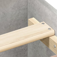 Giroletto con Testiera e Pediera Grigio Cemento 180x200 cm 3203771