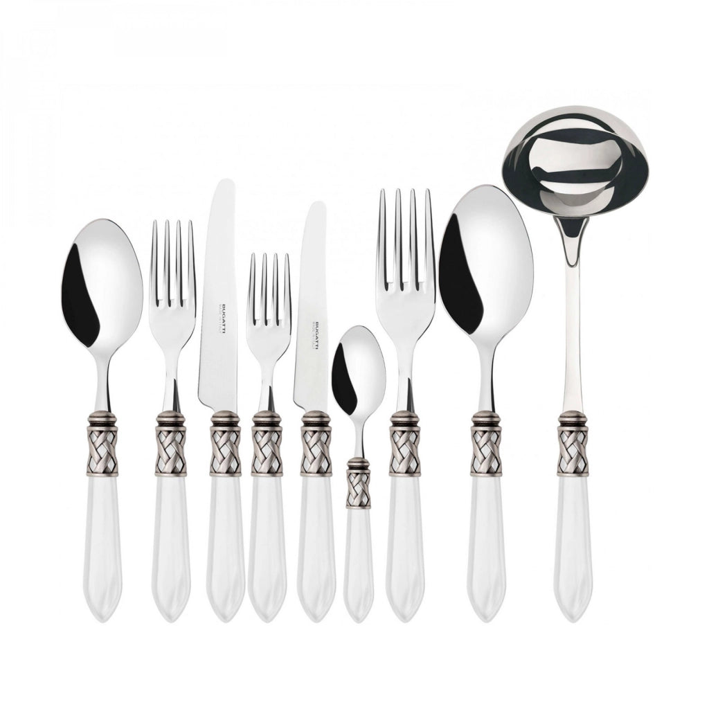ALADDIN Ghiera Argento Anticato, Posate Set 75 pz, Scatola