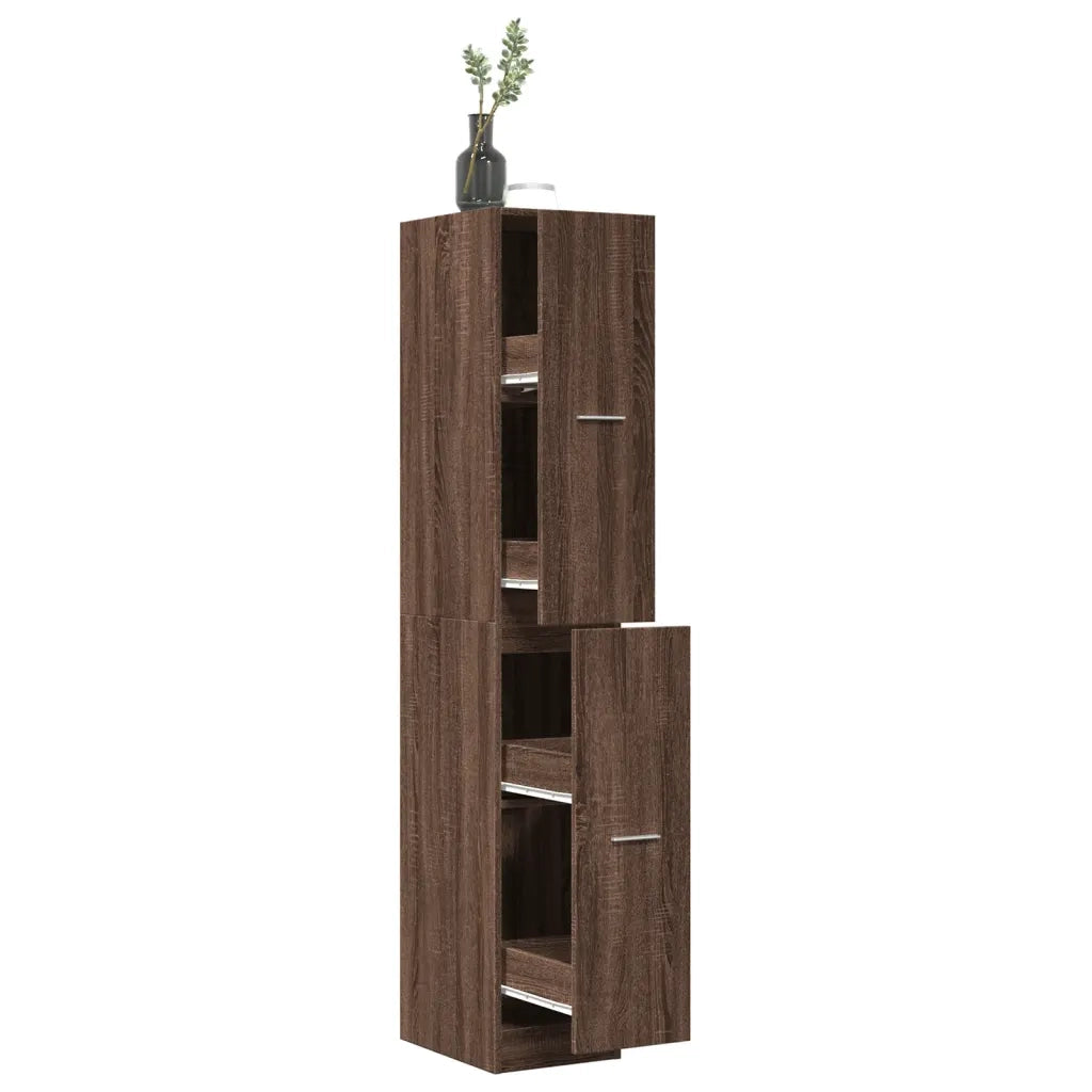 vidaXL Armadietto da Farmacia Rovere Marrone 30x41x174,5 cm Truciolato