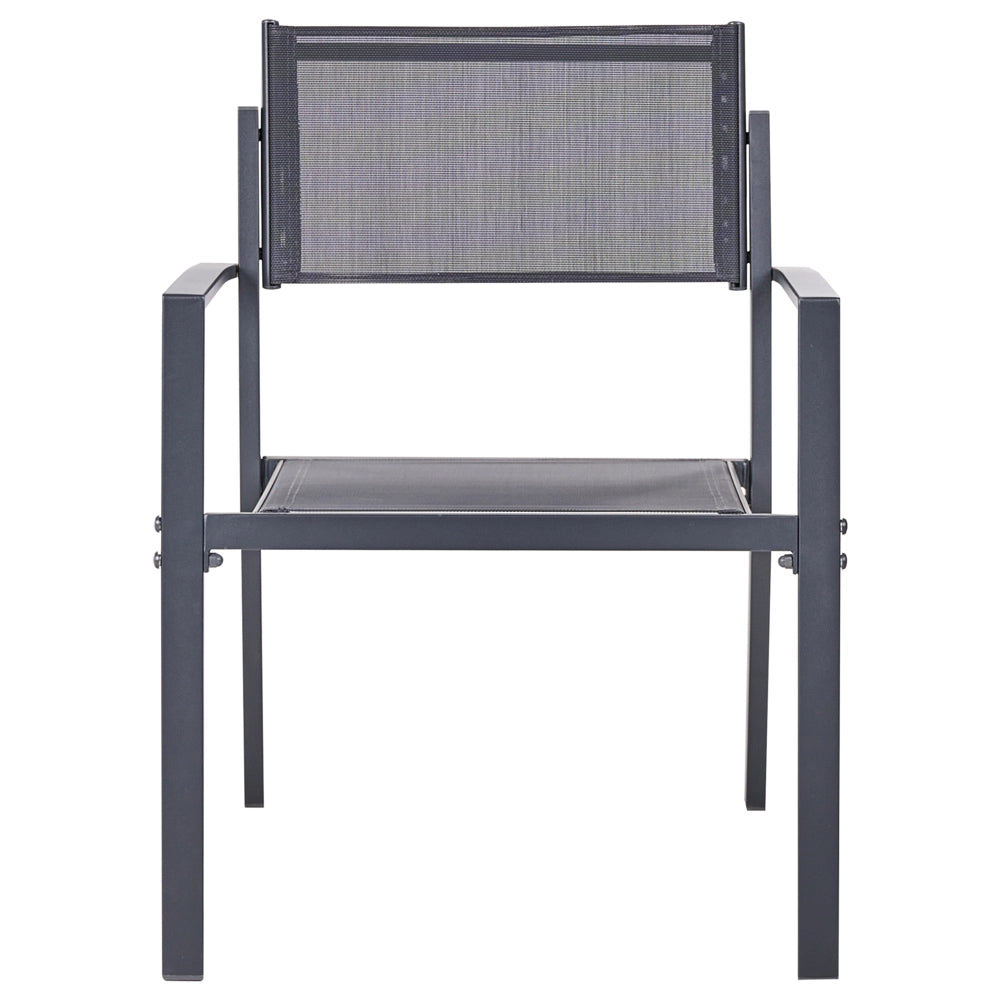 Set da bistrot in acciaio grigio scuro a 2 posti con tavolino da caffè Stile industriale moderno Balcone