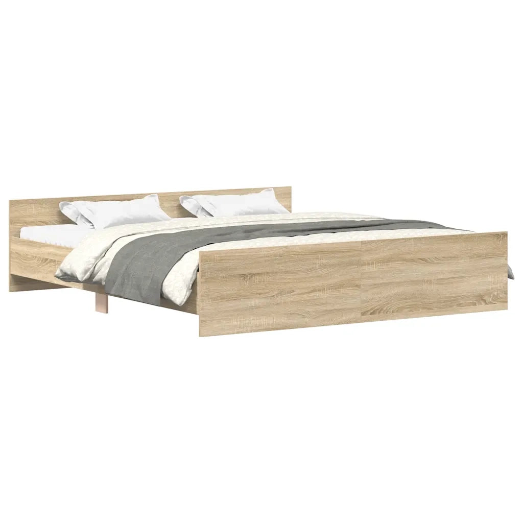 Giroletto con Testiera e Pediera Rovere Sonoma 180x200 cm 3203770