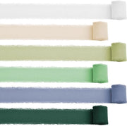 Lint chiffon - 6 rotoli di seta con bordi a frange - Colori misti per fiori di sposa e confezioni di regali