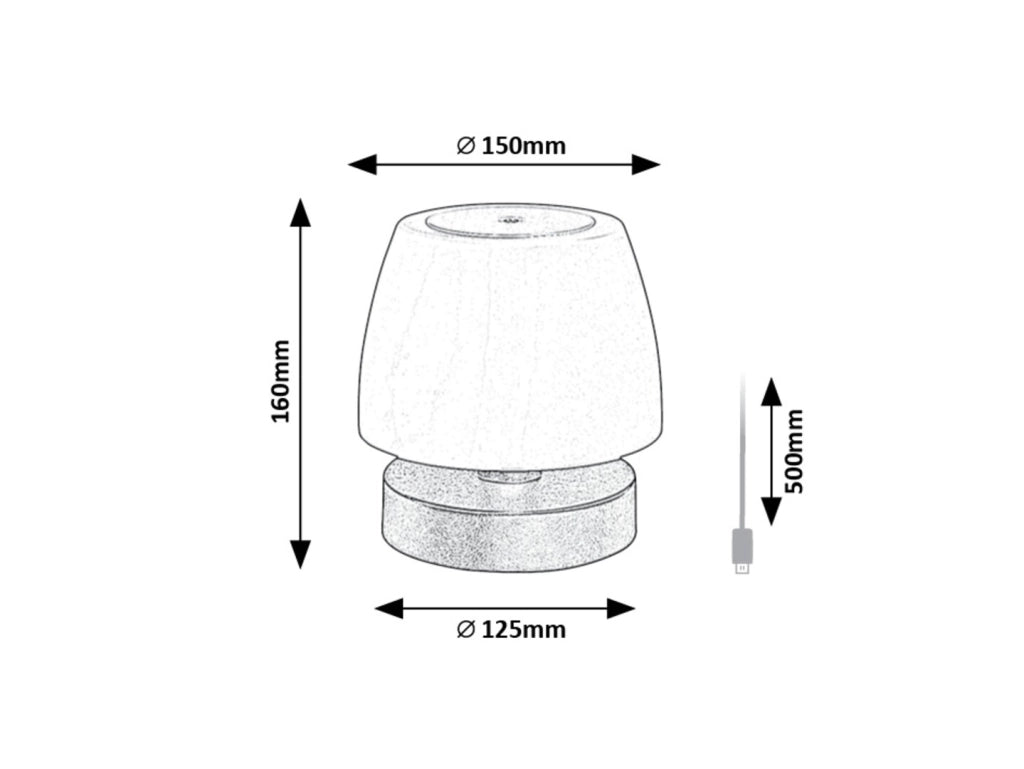 Lampada da tavolo LED 3W dimmerabile IP44 Rabalux Odera