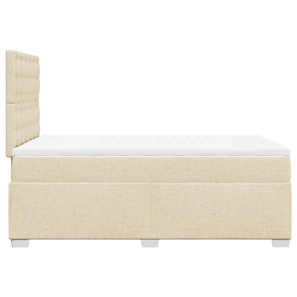 Giroletto a Molle con Materasso Crema 120x200 cm in Tessuto 3290474