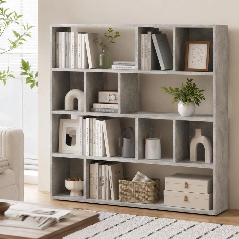 Bookshelf/room Divider, Concrete Grey, 105x24x102 Cm