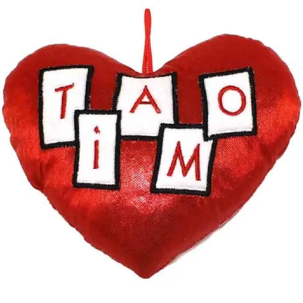 Trade Shop - Cuore In Peluche Rosso Con Scritta Ti Amo 16 Cm Idea Regalo San Valentino 86998 -