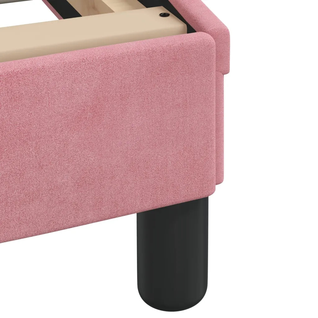 Letto con Materasso Dover Rosa 200x200 cm in Velluto 3208476