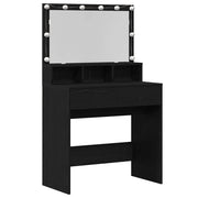 Toeletta | Tavolo da Trucco con cassetto Rovere Nero 80 x 41 x 134,5 cm