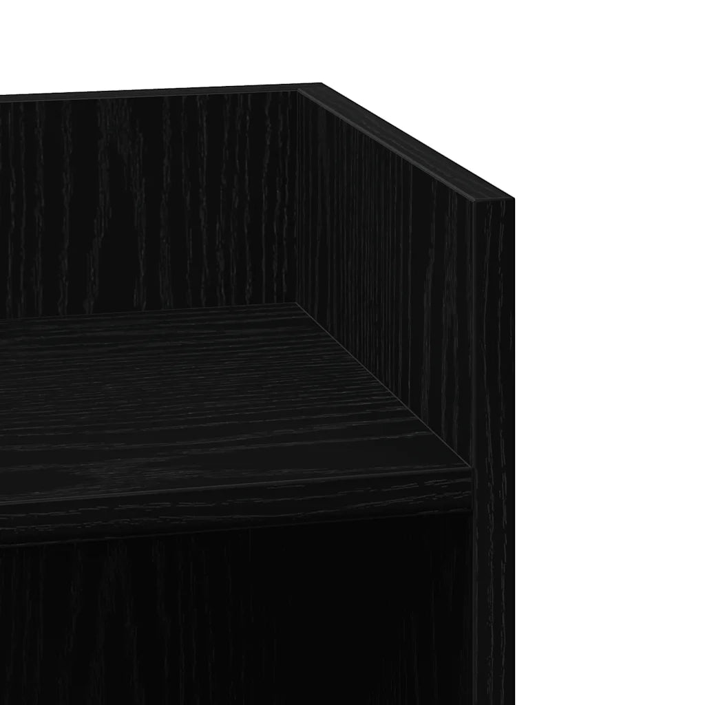 Tavolini Laterali 2pz con Ripiano Nero 25,5x27x60 cm 858545