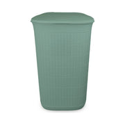 Stefanplast Cesto Portabiancheria Domus 50L Verde in Plastica Rigenerata Design Geometrico