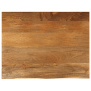 Dessus de table à bord vivant 90x80x3,8 cm bois massif manguier