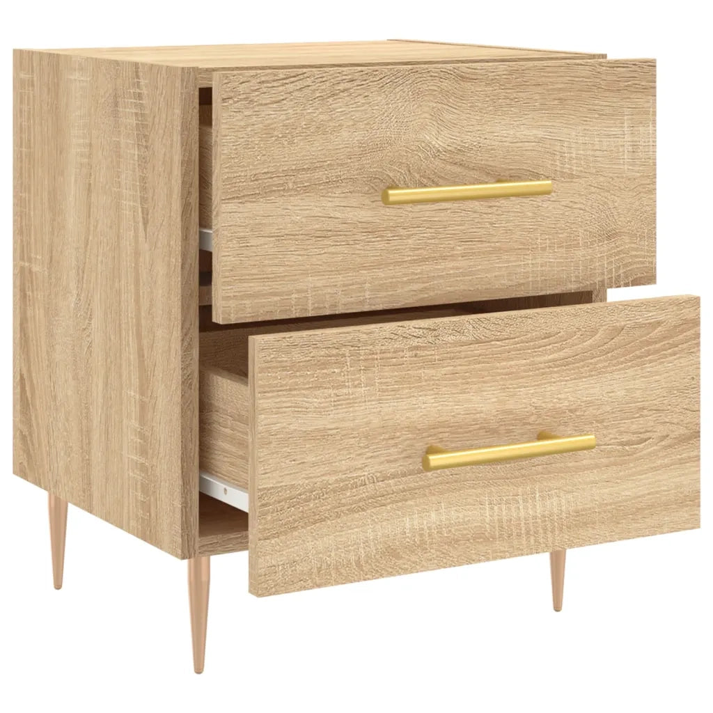 Comodino | Armadio da Notte | Mobiletto da notte Rovere Sonoma 40x35x47,5 cm in Legno Multistrato