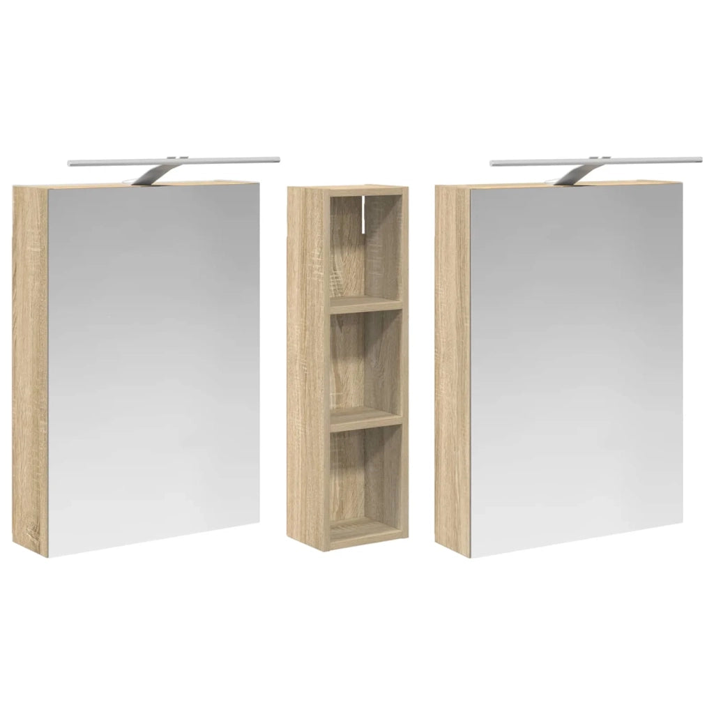 Set di Armadi da Bagno con lo scaffale 3 pcs 120 x 14,5 x 70 cm 3403754