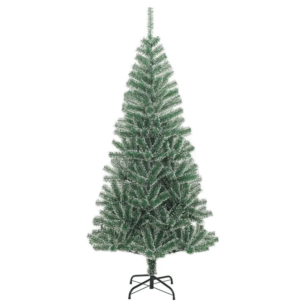 vidaXL Albero di Natale Artificiale con Neve Fioccata Verde 210 cm