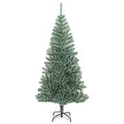 vidaXL Albero di Natale Artificiale con Neve Fioccata Verde 210 cm