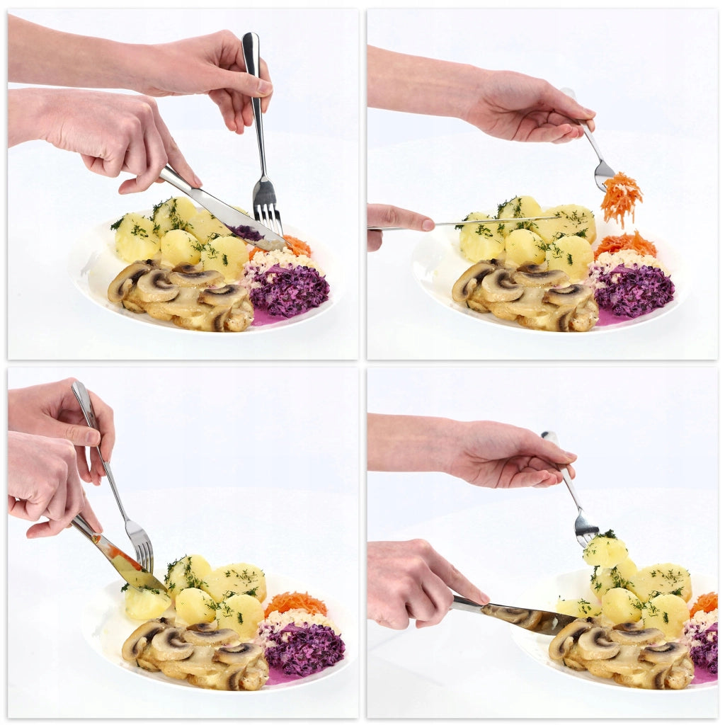 Forchette da tavola KADAX, posate in acciaio resistenti, 20 cm, set da 3