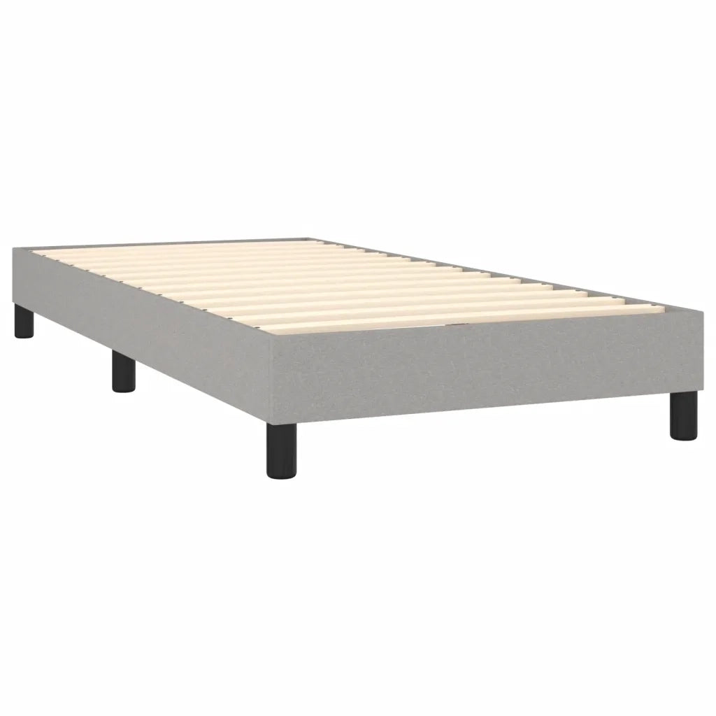 Letto a Molle Materasso e LED Grigio Chiaro 80x200 cm Tessuto cod mxl 37136