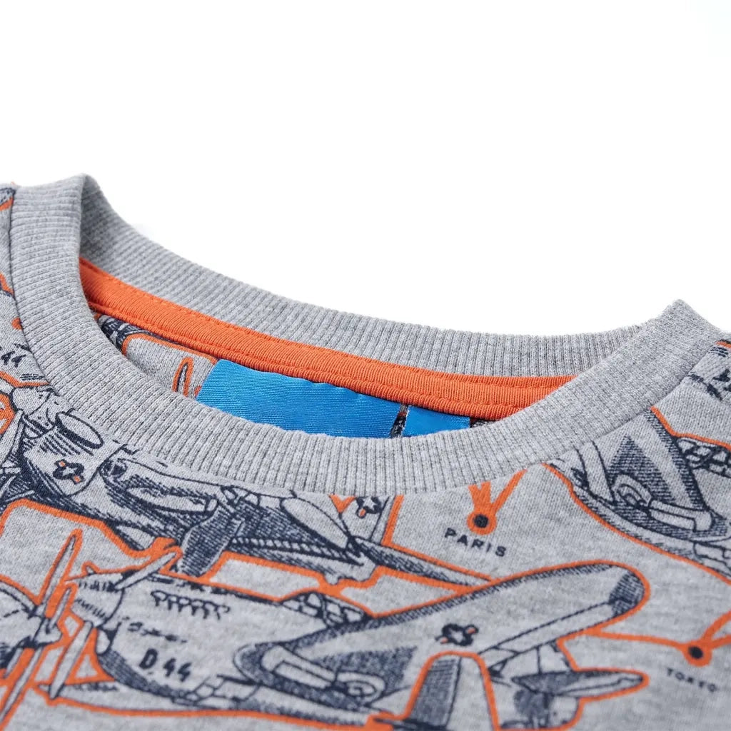 Felpa per Bambini Grigio Mélange 116 13166