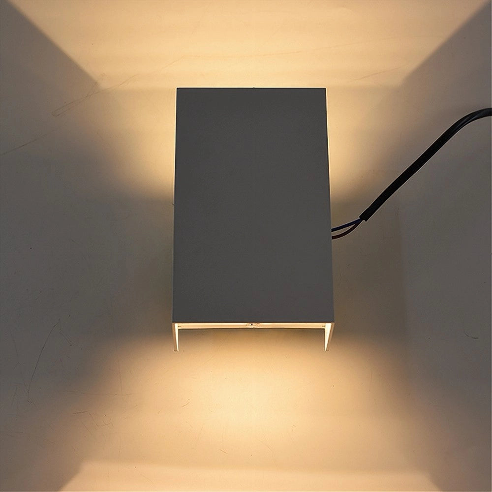 Trade Shop - Applique Led Esterno Rettangolare 10w Doppia Emissione Di Luce 3000k 4000k 640-b - -bianco Caldo      -