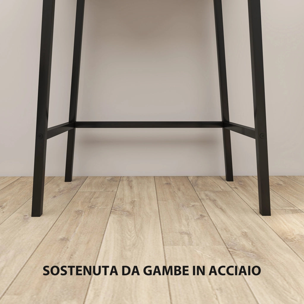Tavolo Trucco Industriale con Specchio Ribaltabile e 16 Scomparti ¨C zephmum ¨C Legno e Acciaio, 60x40x90 cm