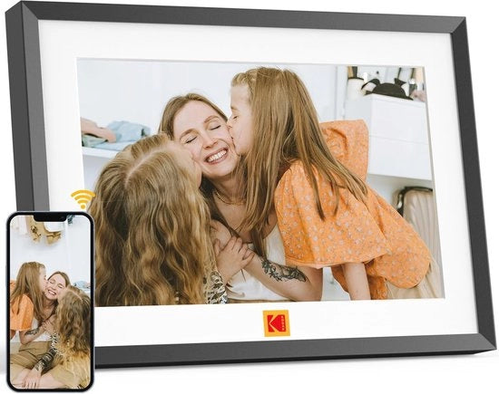 Fotolijst Digitale 10 pollici con Risoluzione HD, Connesso a Internet e Schermo Touch, con 32 GB di Memoria per Immagini, Video e Musica