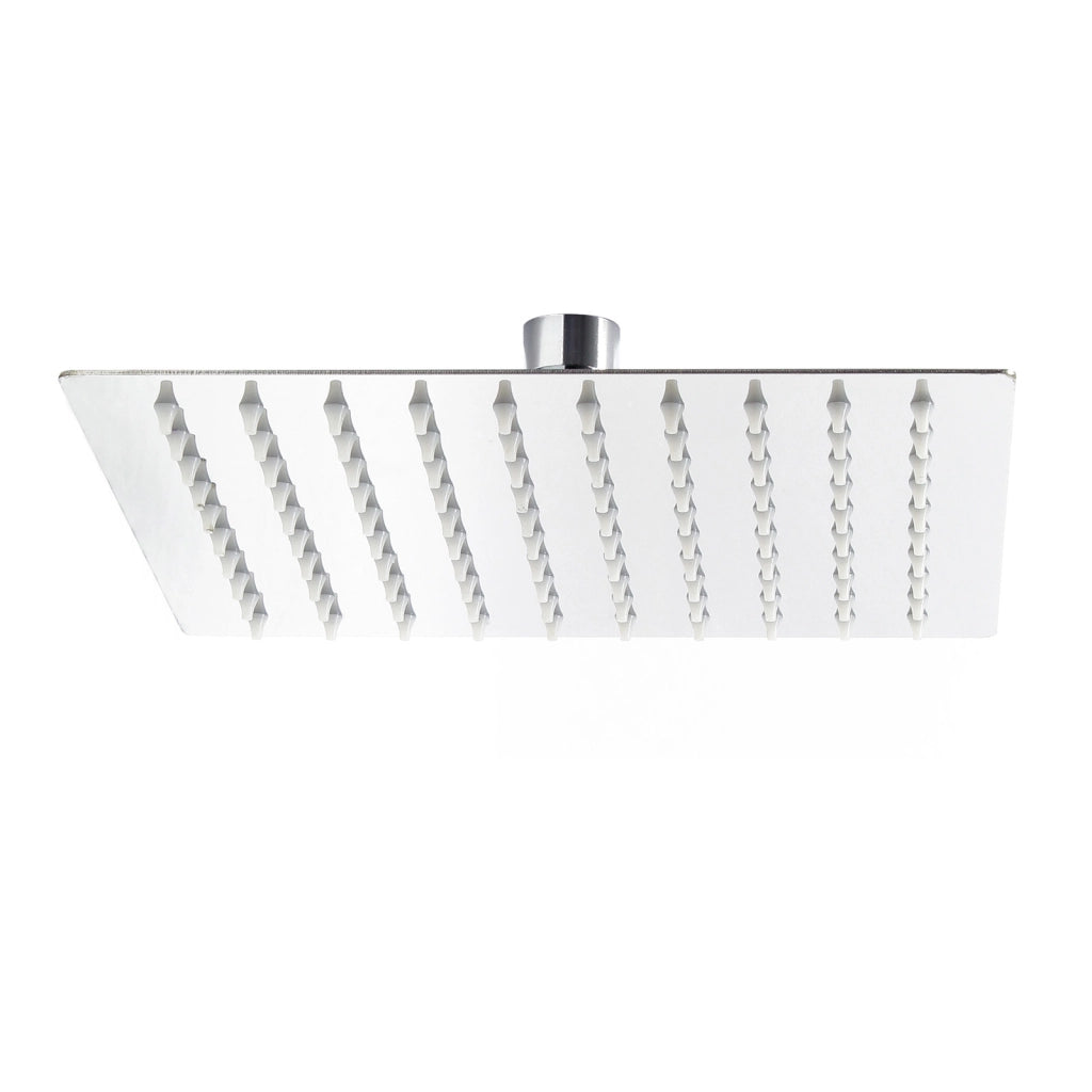 Soffione doccia quadrato 40x40cm effetto pioggia in acciaio inossidabile