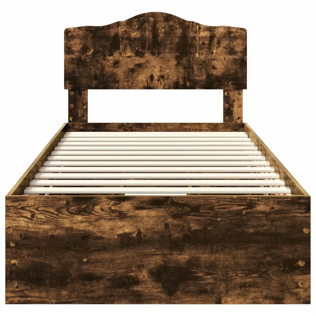 Struttura del letto con cassetto Rovere fumé 90 x 200 cm 3413044