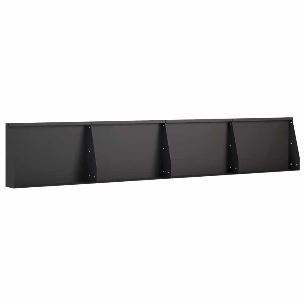 Muro di contenimento 4 pz 60 x 12 x 50 cm Acciaio Nero 3449086