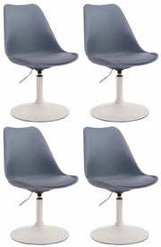 Set di 4 sedie da pranzo Maverick Plastic grigio,bianco
