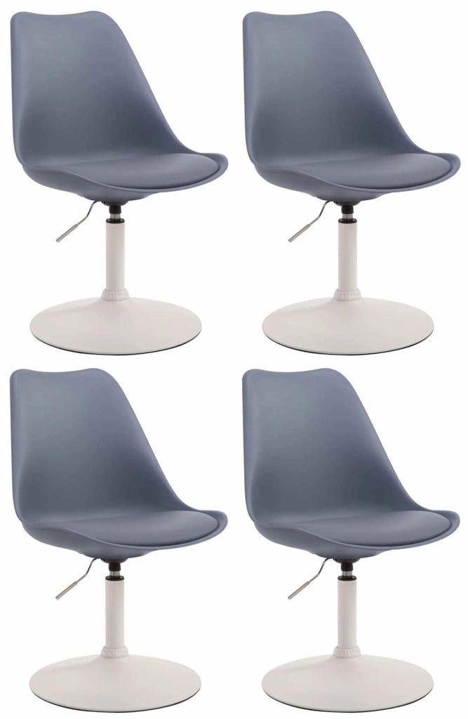 Set di 4 sedie da pranzo Maverick Plastic grigio,bianco
