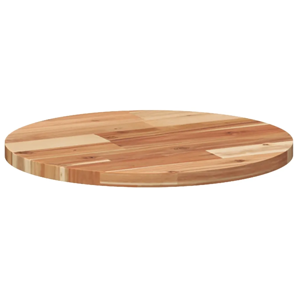 Piano Tavolo | Superficie Tavolo | Piano Scrivania Rotondo ?40x2 cm in Legno Massello di Acacia