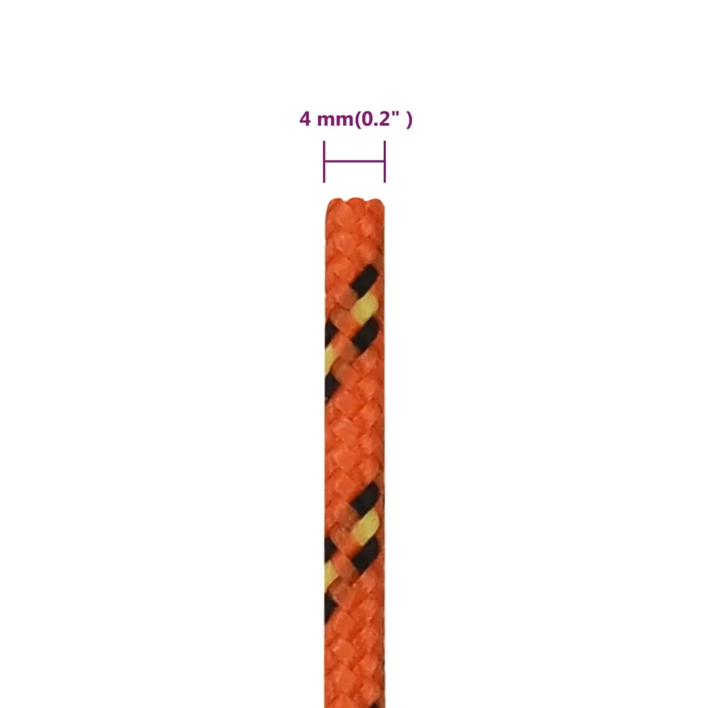 Corda Nautica Arancione 4 mm 25 m in Polipropilene cod mxl 52800