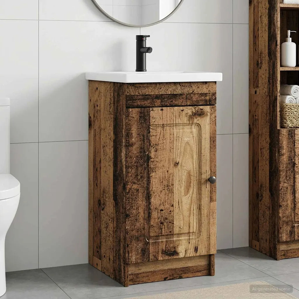 Mobile da bagno con lavabo Legno antico 42 x 40 x 84,5 cm 890002