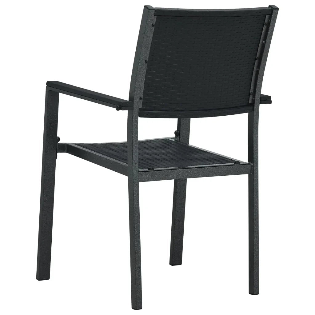 Set Mobili da Pranzo per Giardino 3 pz Nero cod mxl 46957