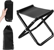 Sedile da campeggio pieghevole trasportabile per viaggiare passeggiare giardinaggio pesca barbecue spiaggia con tasca di stoccaggio (nero) - Sedia da campeggio