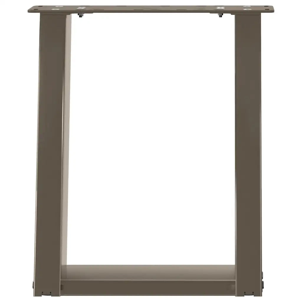 Gambe per Tavolino da Caff¨¨ a Forma di U 2 pz-Set di 2 Gamba per Tavolo Acciaio Naturale 38x(42-43) cm Acciaio 951350