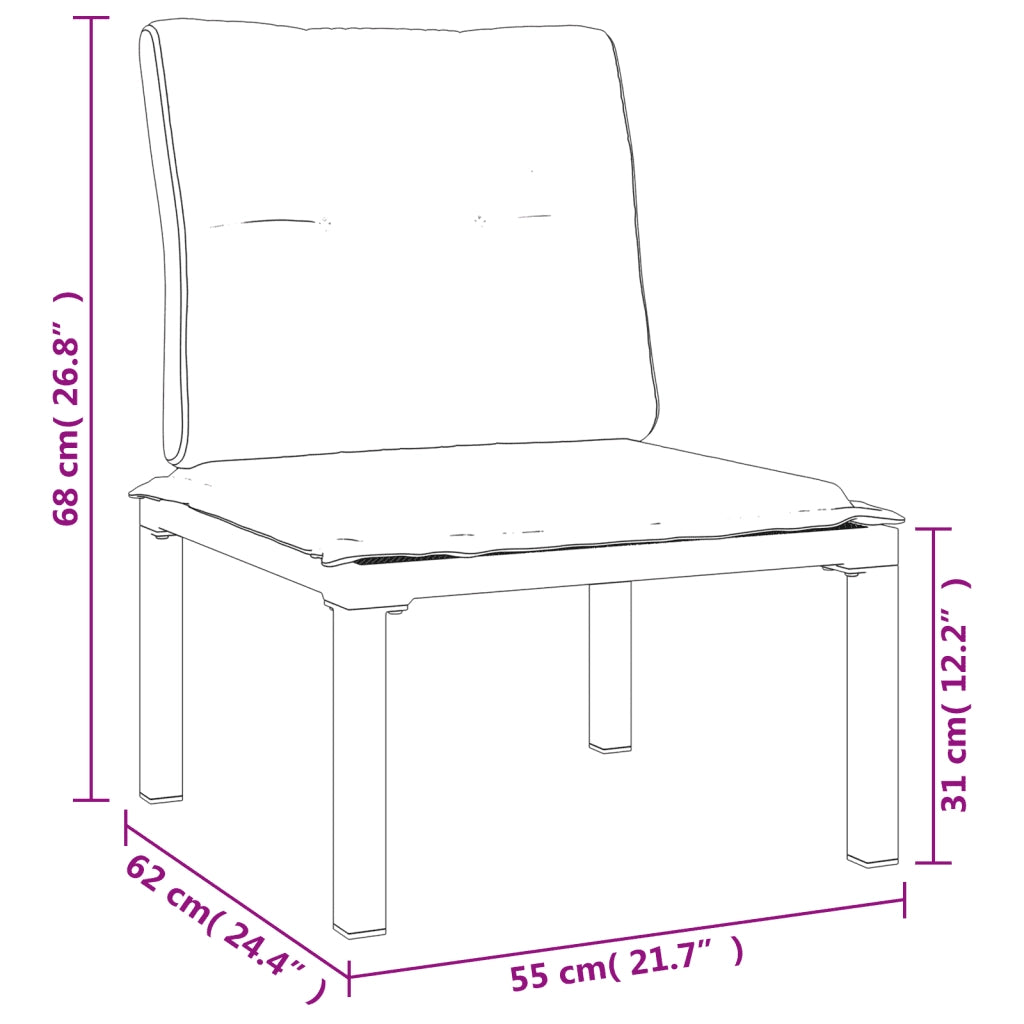 Set Salotto da Giardino 3 pz | Set di Mobili da Esterno Nero e Grigio in Polyrattan