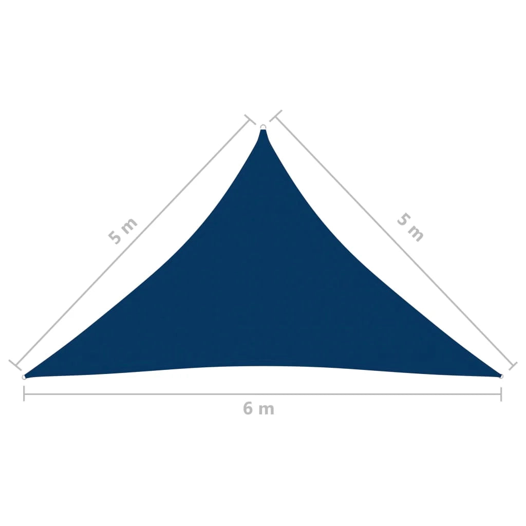 Vela ombreggiante triangolare in tessuto Oxford 5 x 5 x 6 m blu 02_0009914