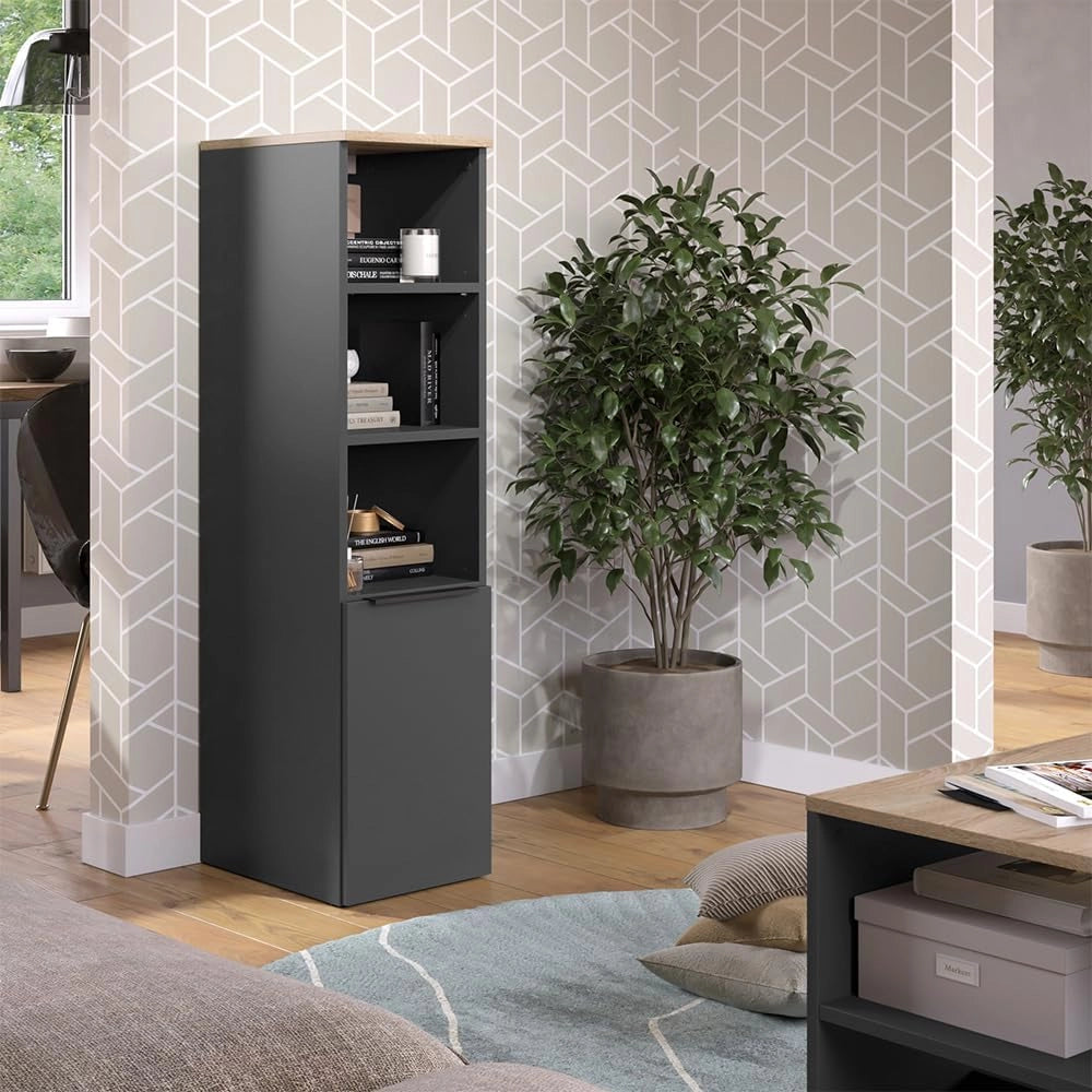 Armadio universale Wido, Grigio, 30.2 x 120 cm con una porta