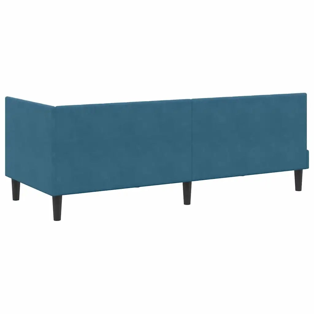 Cornice del letto ad angolo Blu 80 cm x 200 cm Velluto 42016327