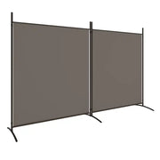 Divisorio a 2 Pannelli-Set di 2 pannelli Paravento Antracite 348x180 cm Tessuto